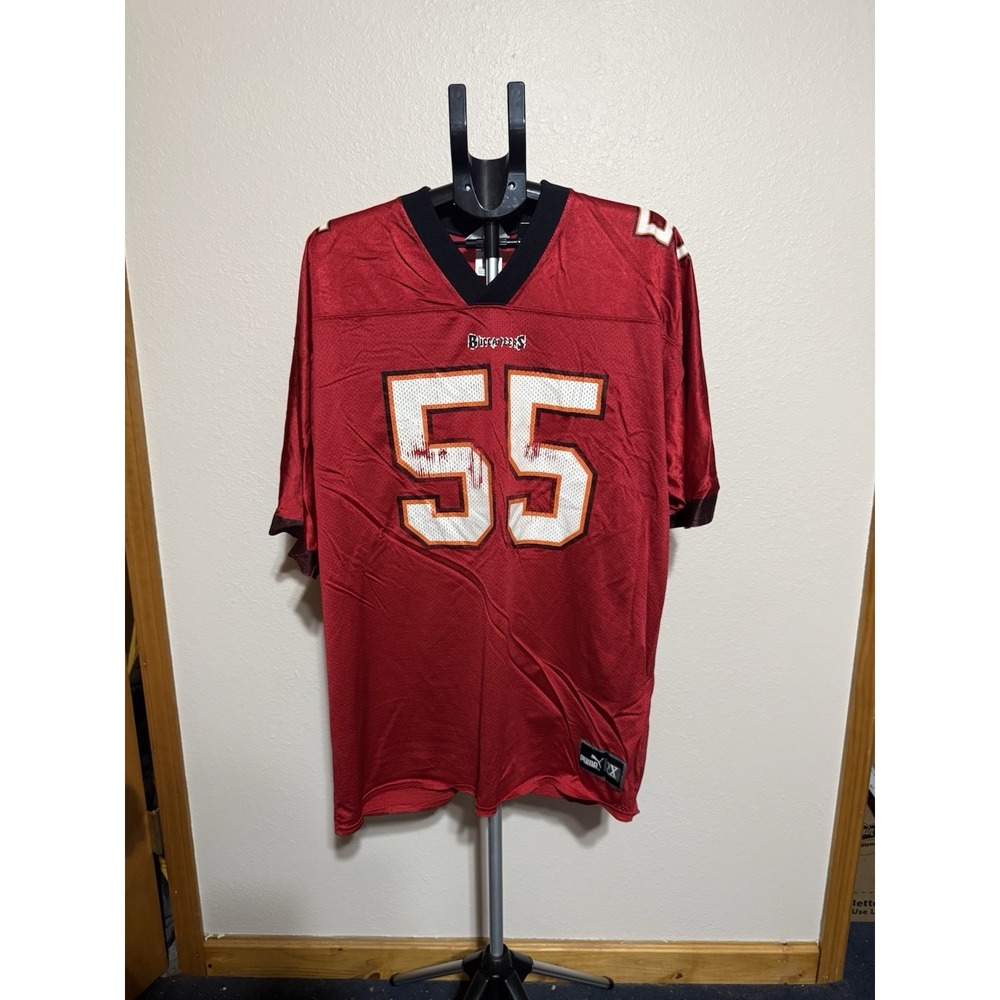 Puma Derrick Brooks #55 Tampa Bay Buccaneers Jersey Red 2X